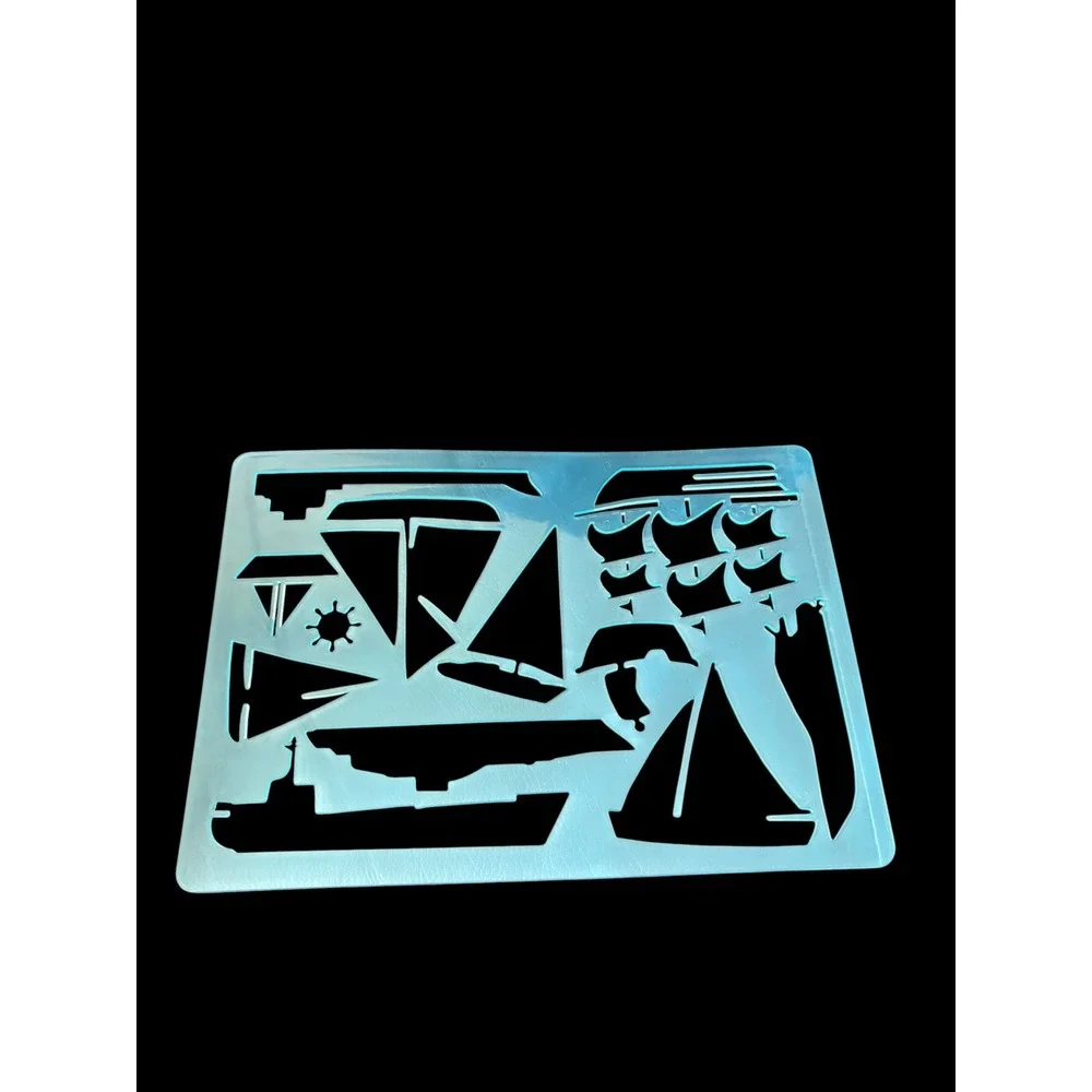 Nautical Boat Stencil Sailboat Sailing Ship Ocean Reusable Plastic Template